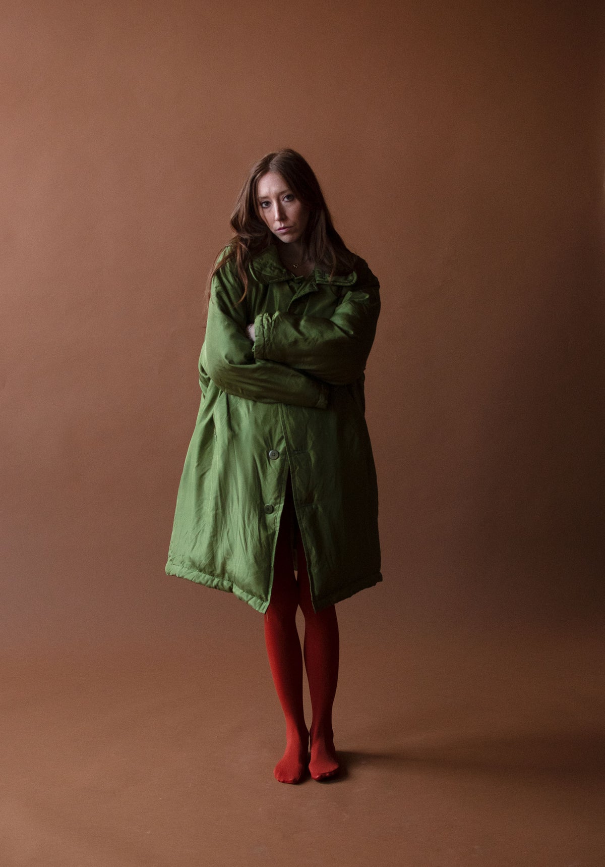 Green Silk Puffer | Donna Karan 1996