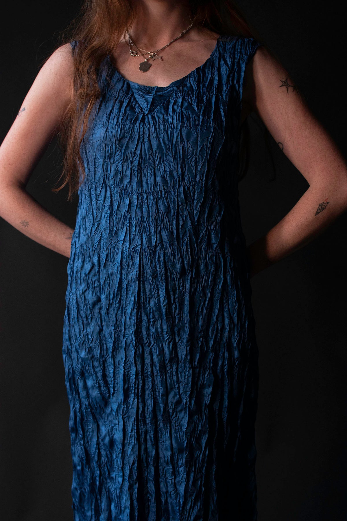 Pleated Blue Dress | Issey Miyake