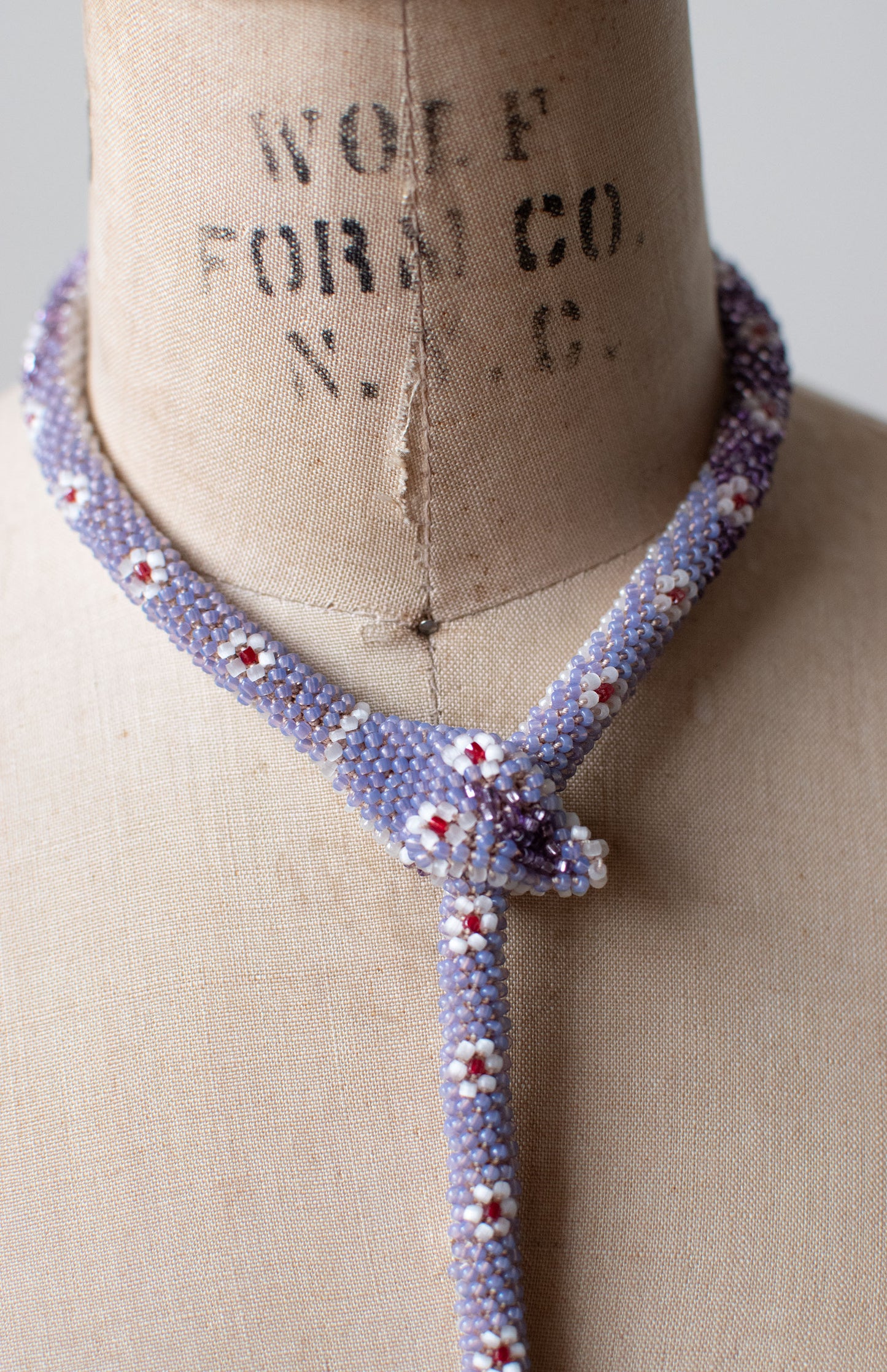 Bead Crochet Snake | Lavender Flower