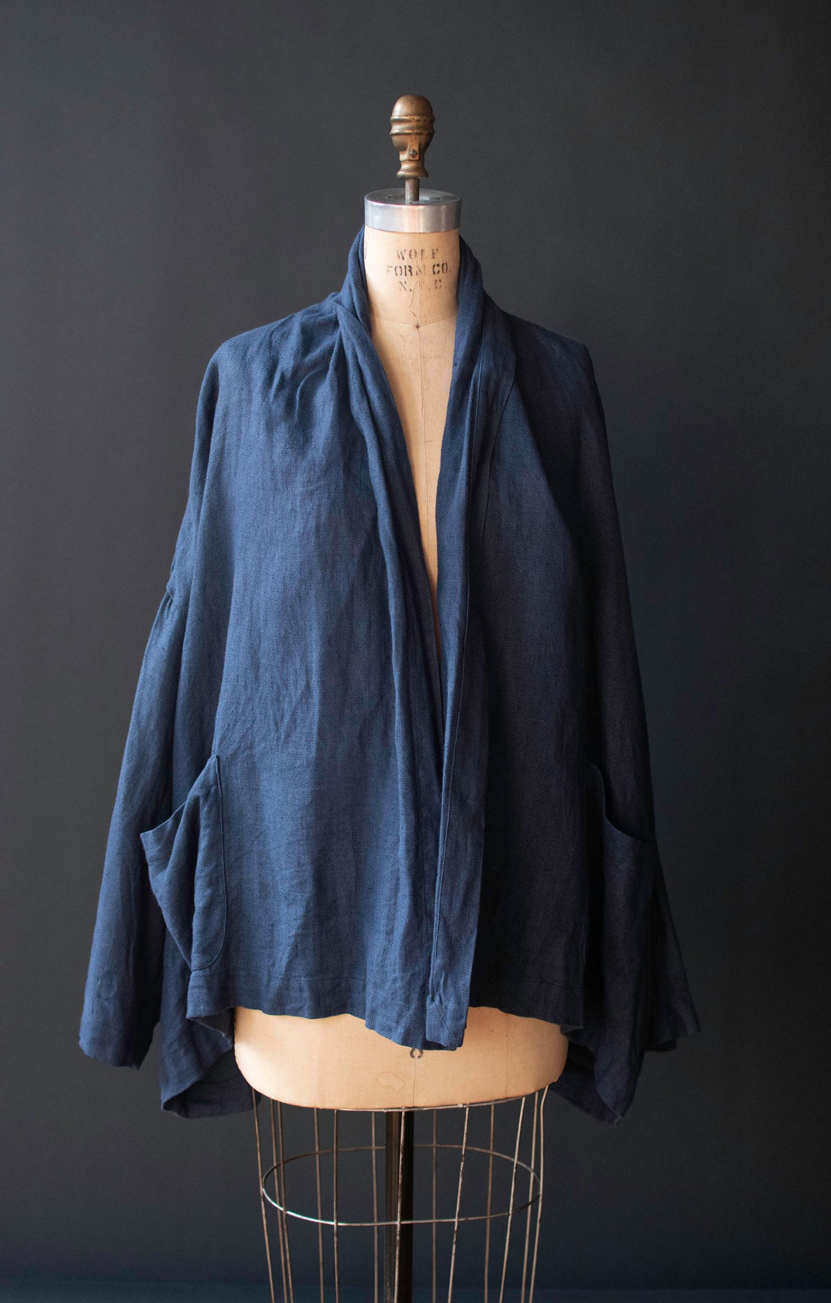Navy Linen Jacket | G Gigli