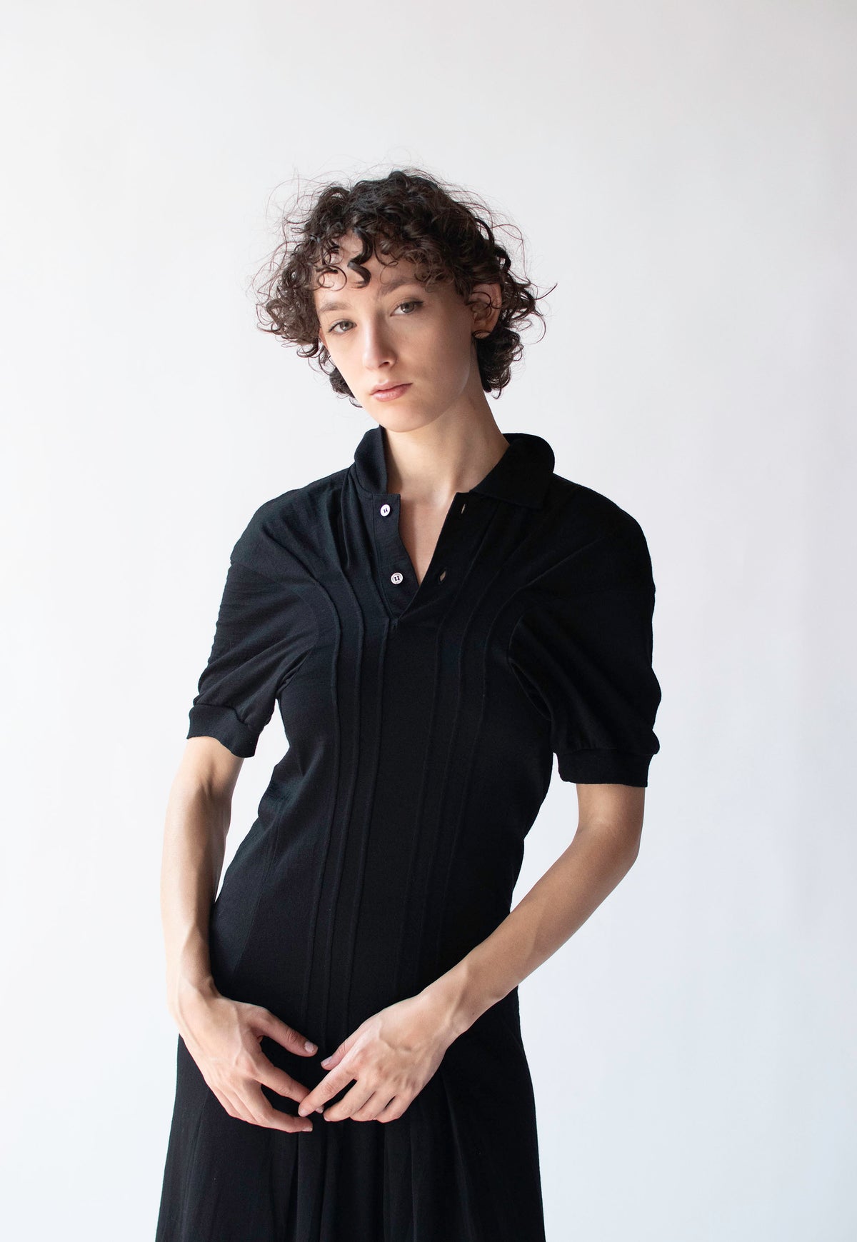 Black wool dresss | Comme des Garçons
