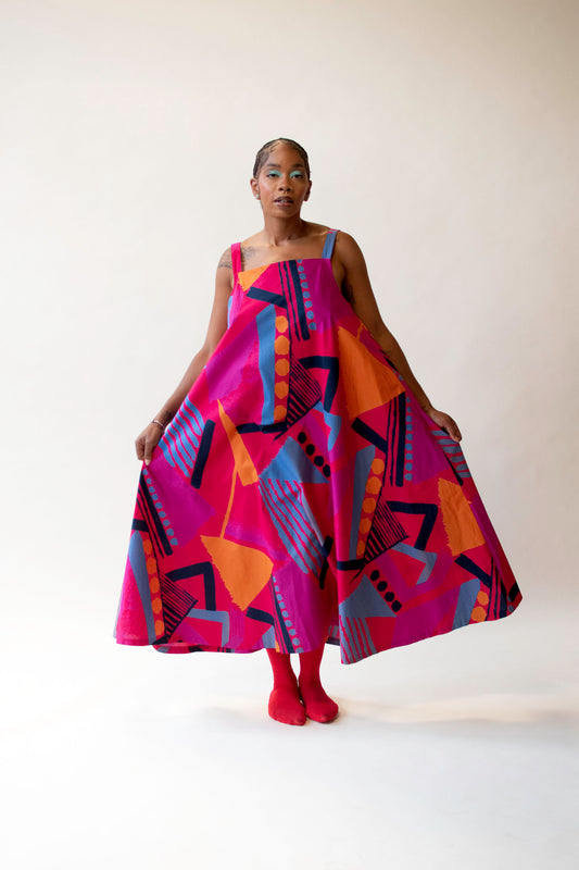 Abstract Print Dress | Marimekko 1980s