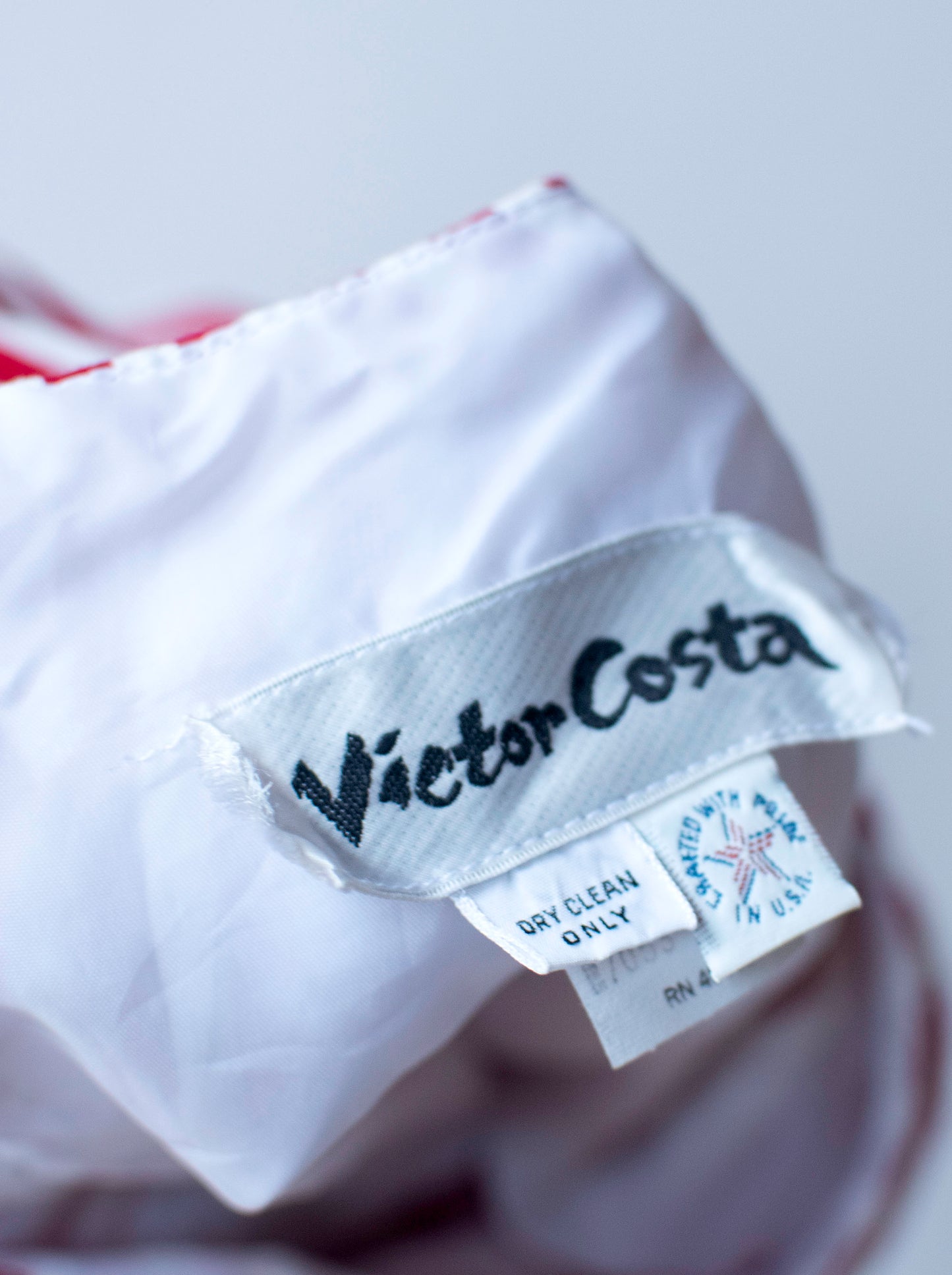 1980s Striped Puff Sleeve Dress | Victor Costa