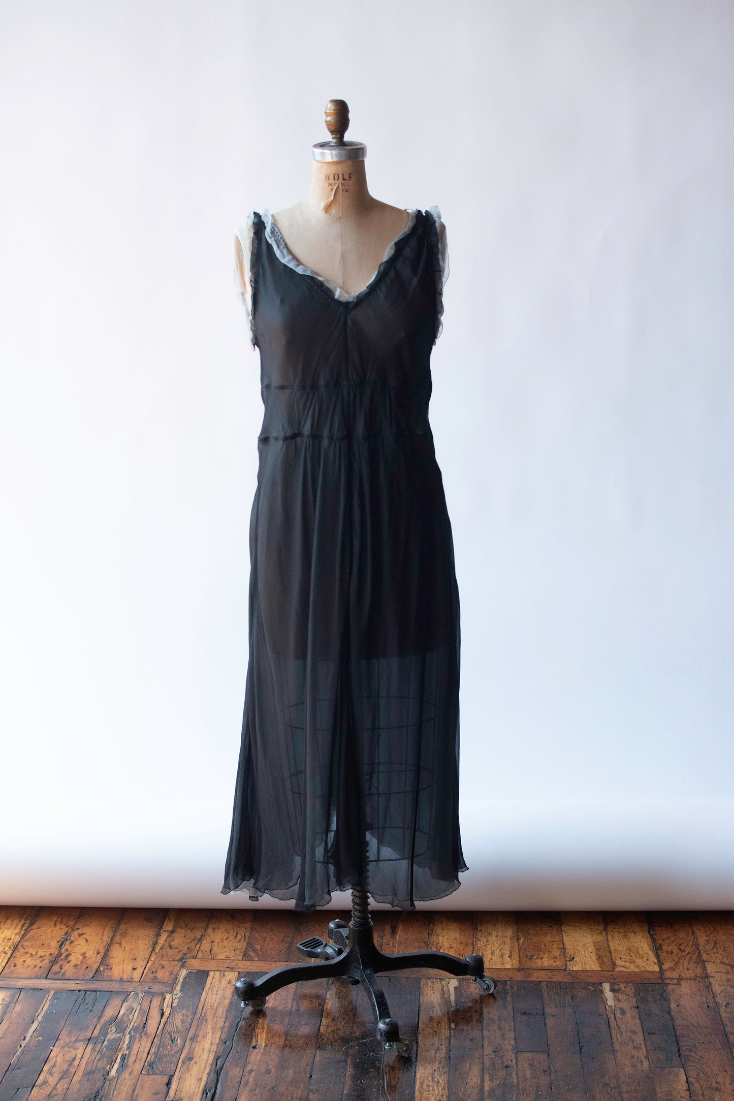 Black Chiffon Dress | Alberta Ferretti