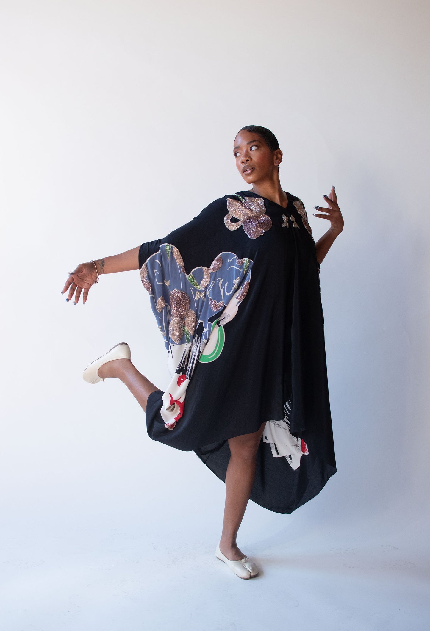 1980s Beaded Silk Caftan | Michaele Vollbracht