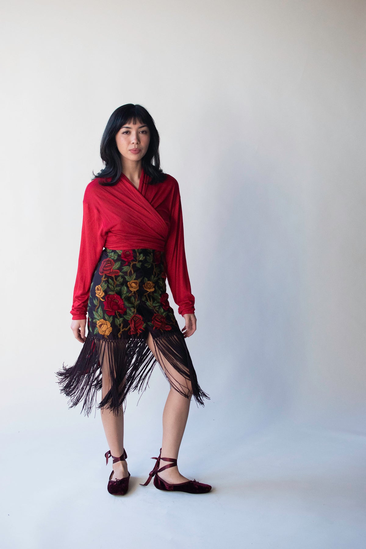 Piano Shawl Skirt | Romeo Gigli for Callaghan 1990s