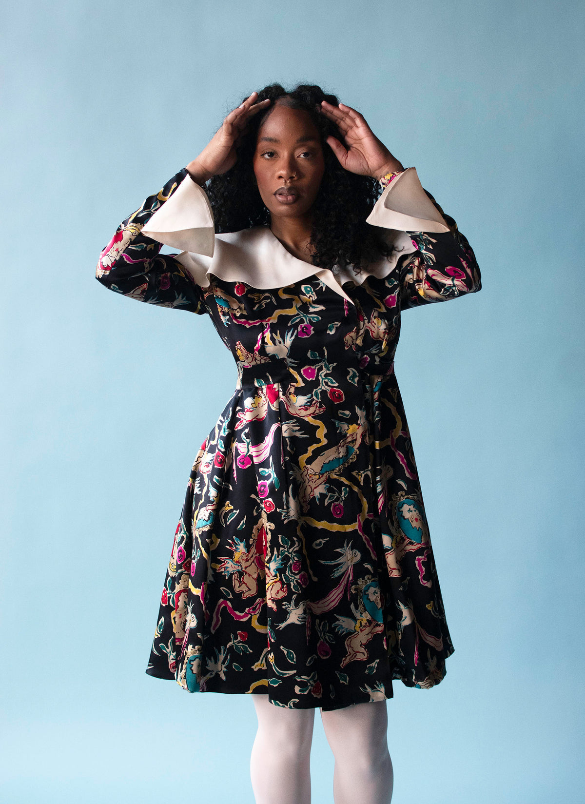 Cherub Print Dress | Christian Laxroix