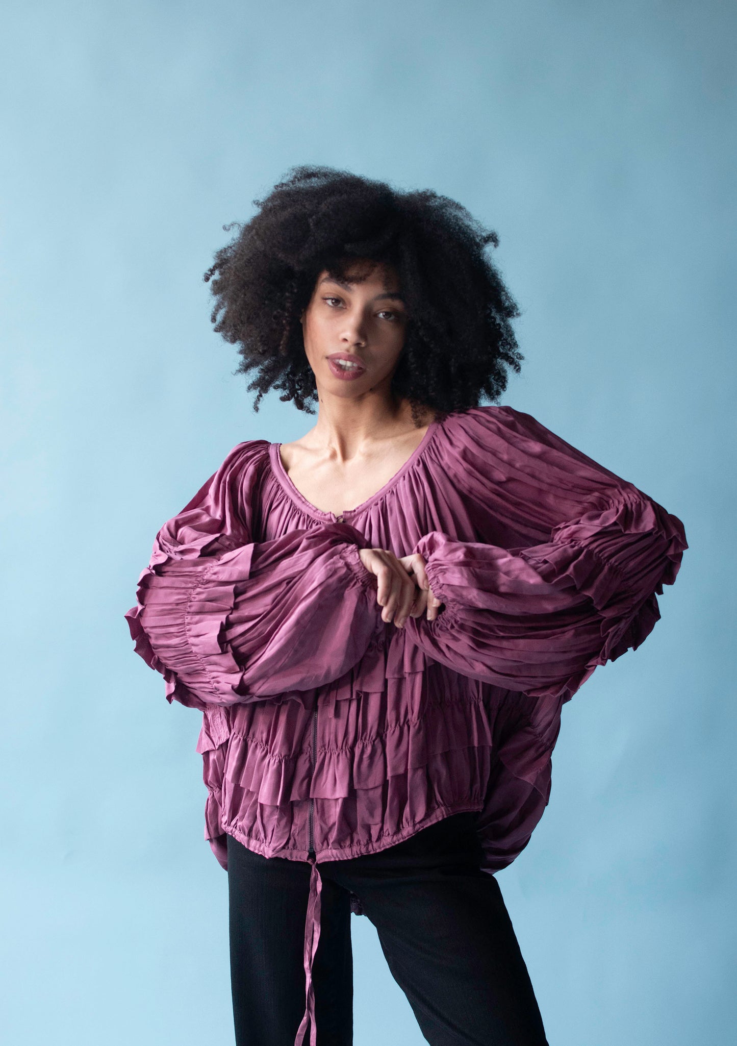 Ruffled Silk Jacket | Jean Paul Gaultier