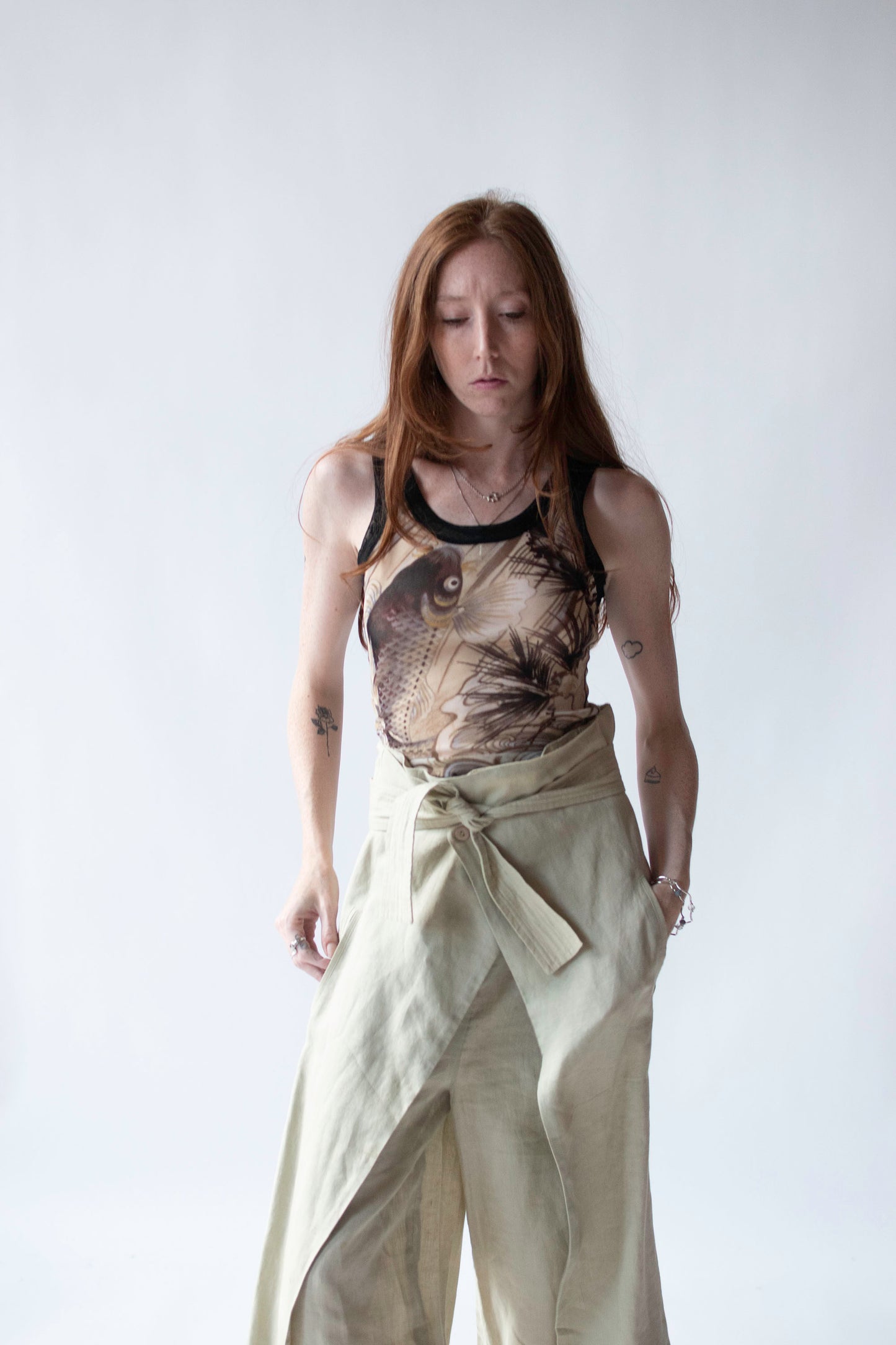 Koi Fish Print Mesh Tank | Jean Paul Gaultier
