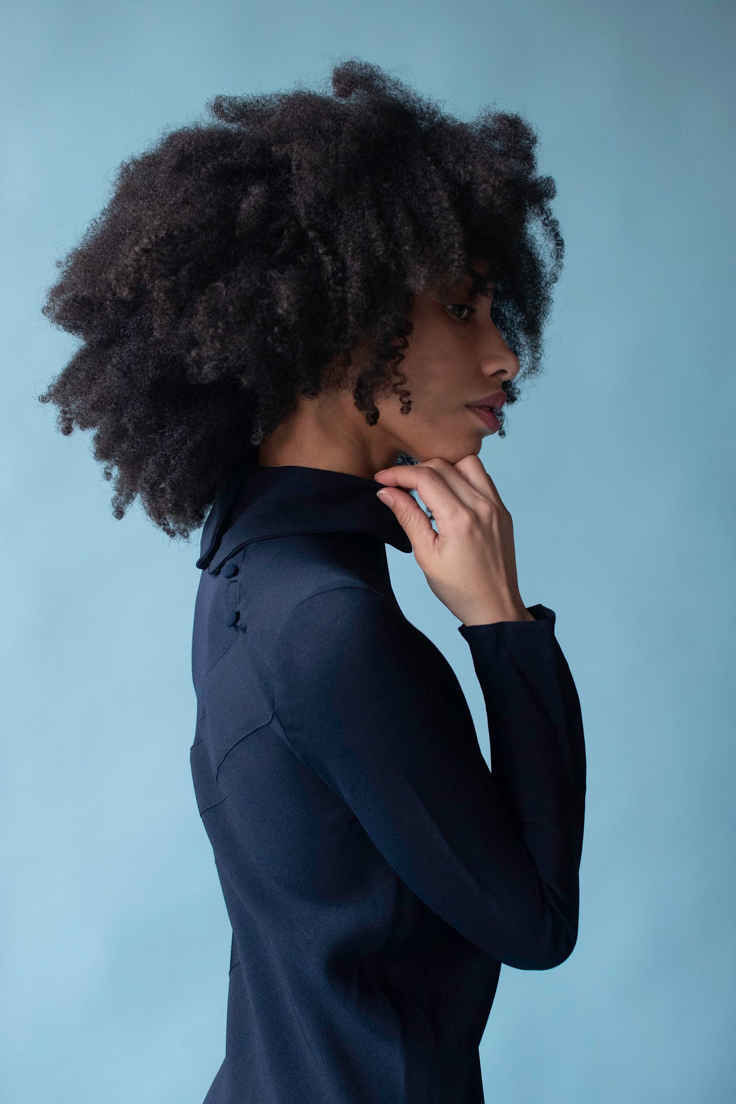 Navy Blue Bias Cut Dress | John Galliano 'Charles James' collection, SS 1989