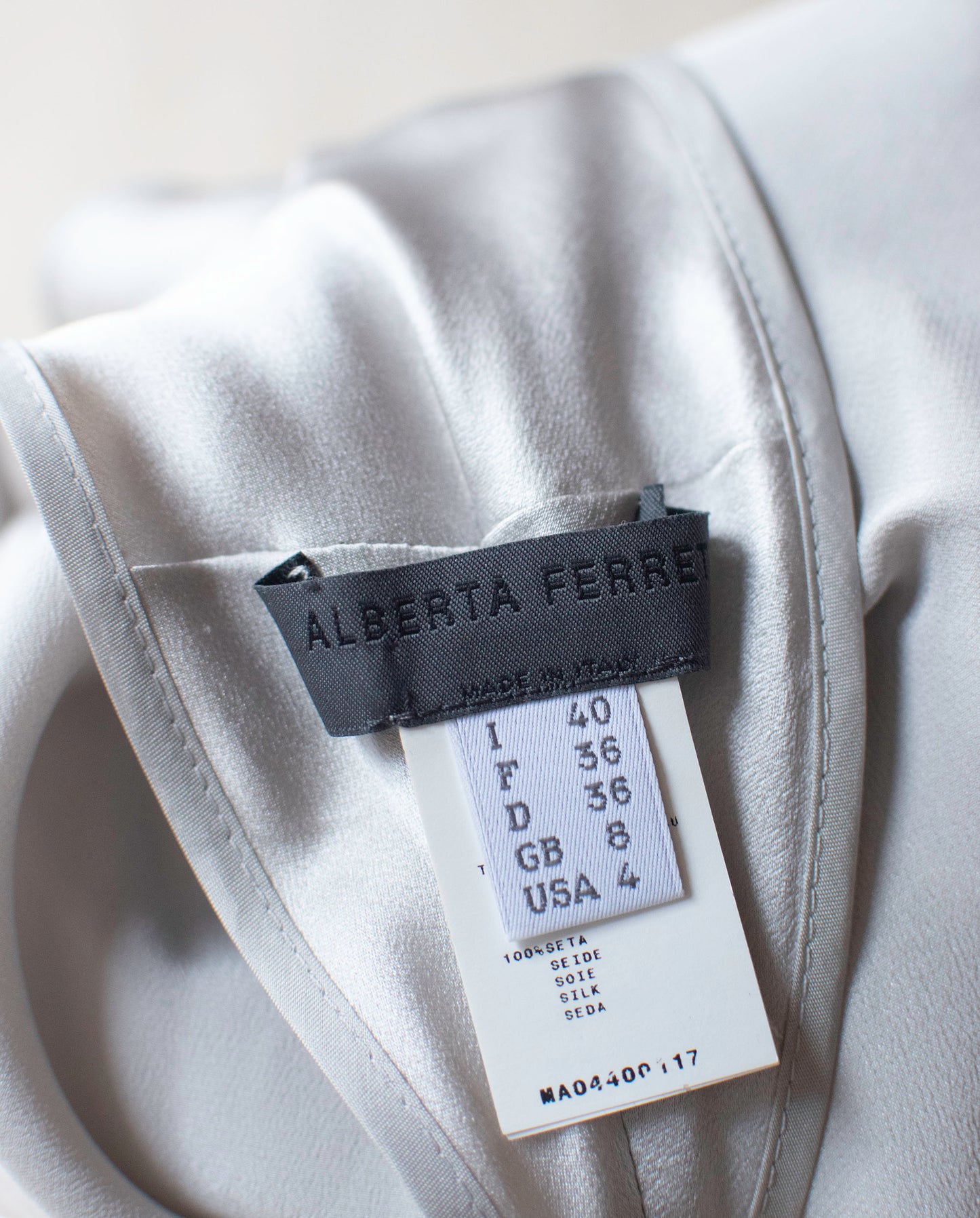 Dove Gray Silk Dress | Alberta Ferretti