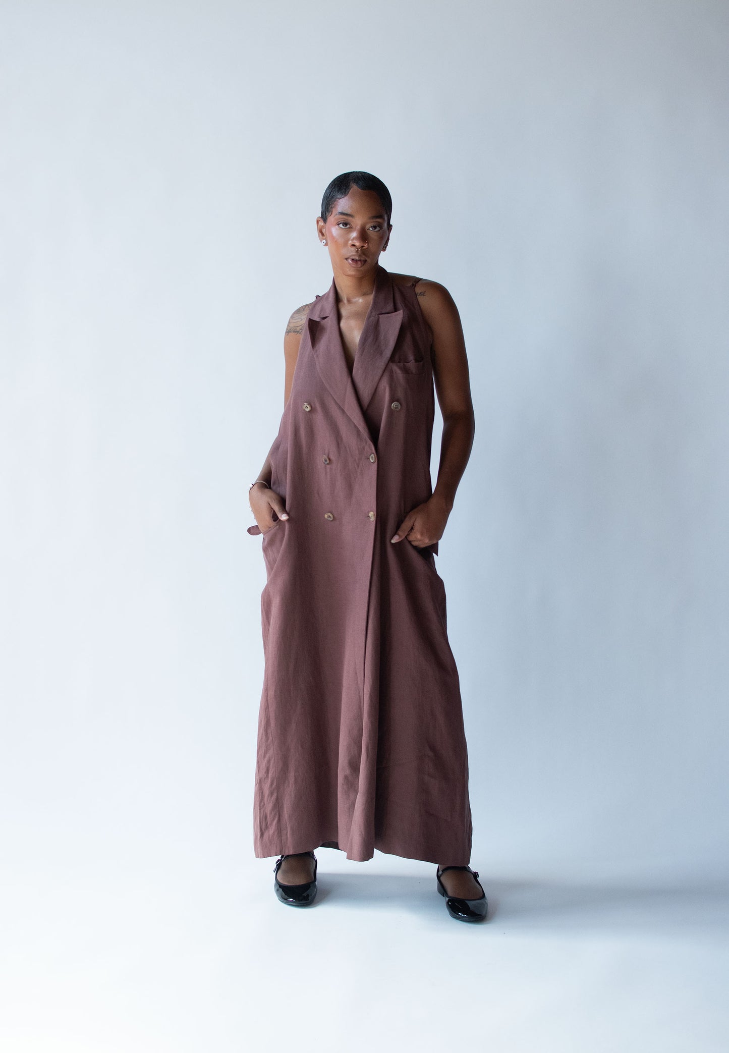 1990s Linen Dress | Morgane Le Fay