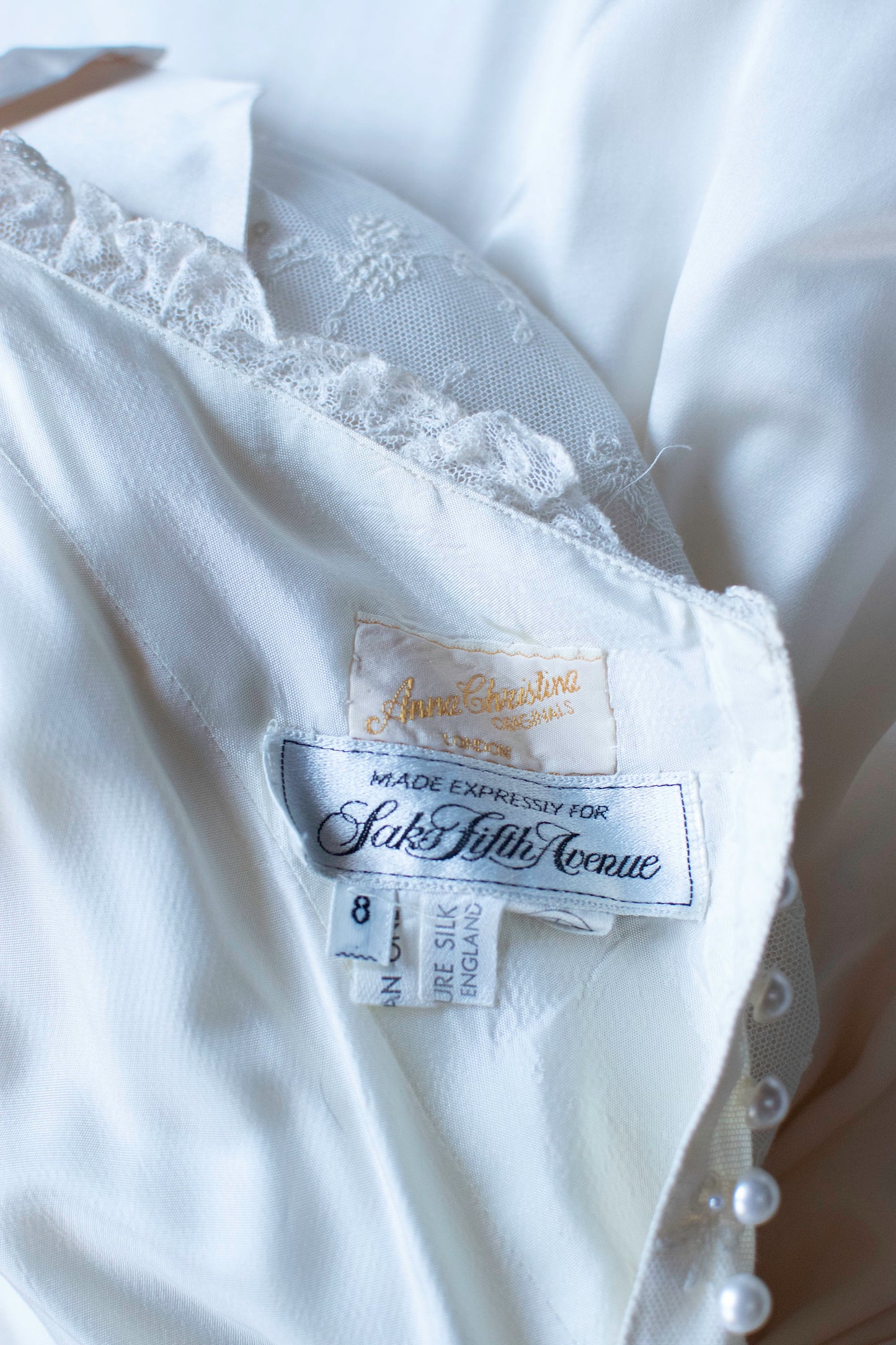1980s Wedding Gown | Anna Christina Saks Fifth Avenue