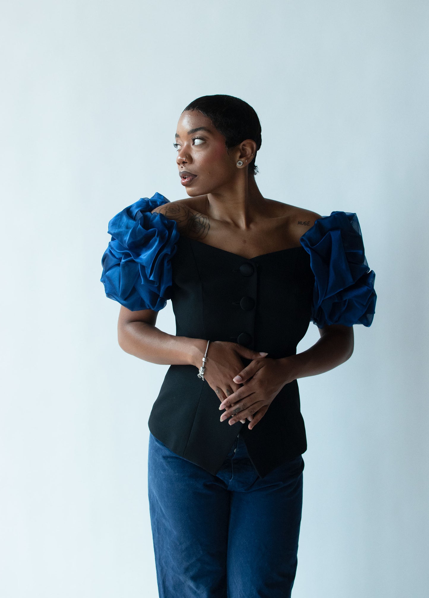 1980s Puff Sleeve Top | A.J Bari
