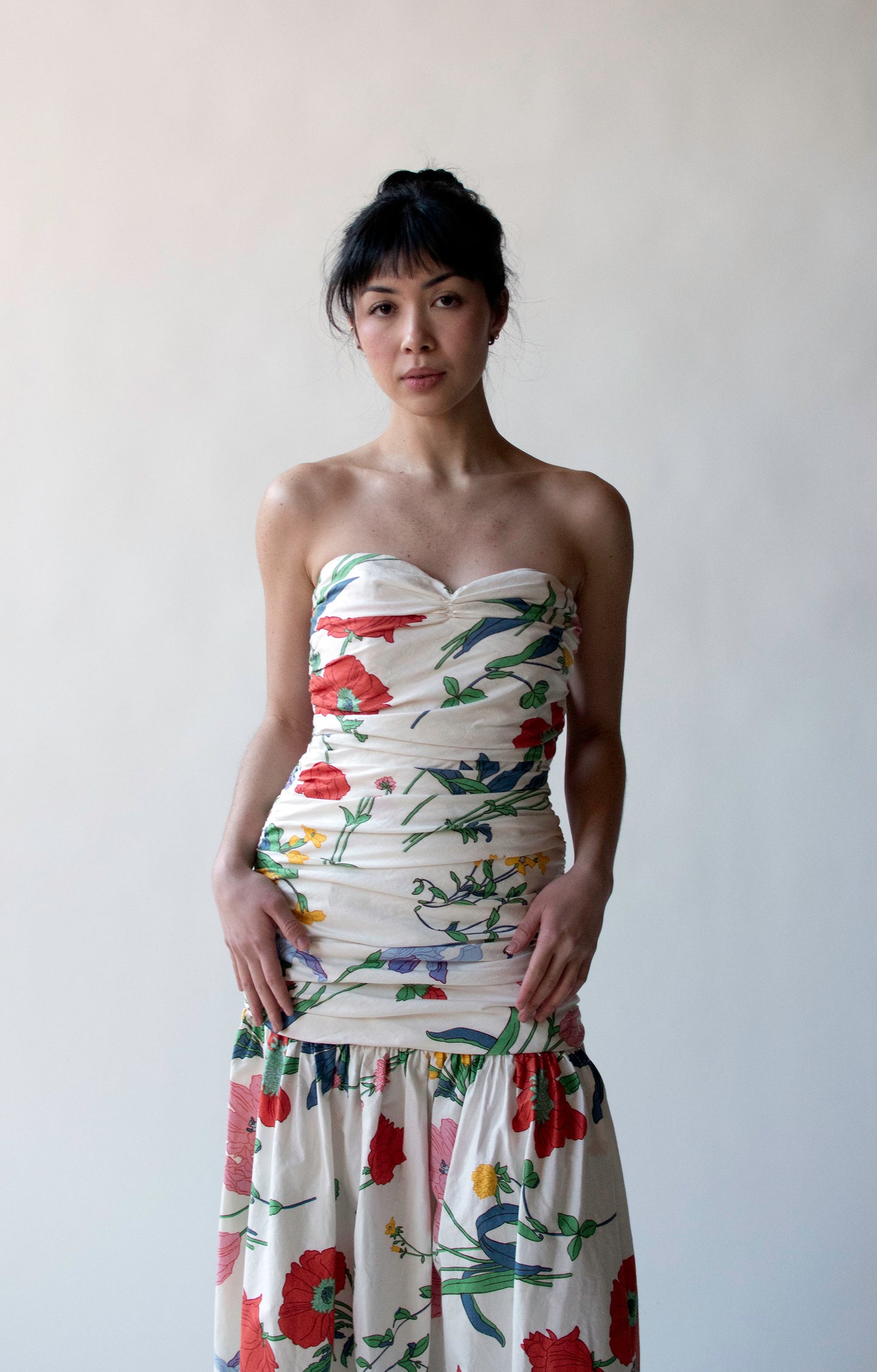 1980s Floral Print Dress | Jan + Christina Barboglio