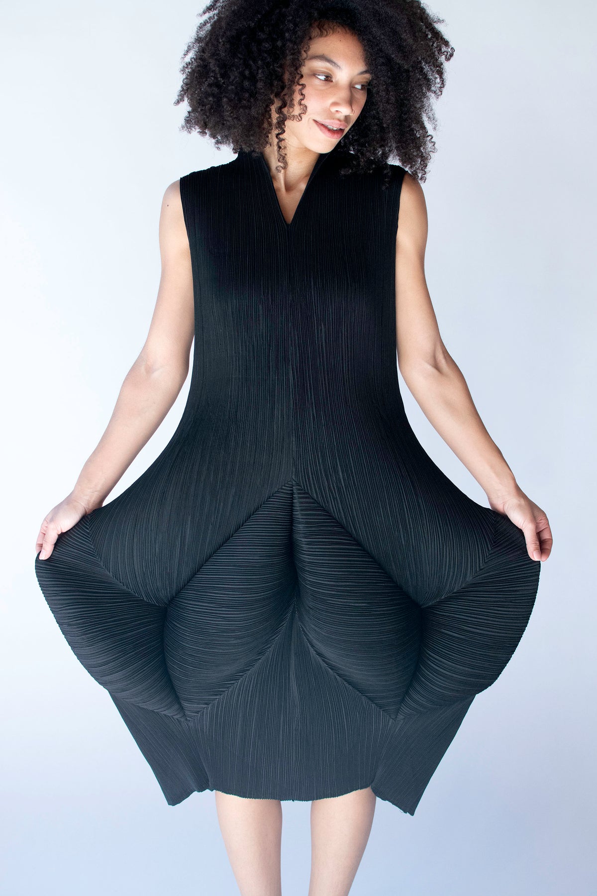Black Plisse Dress