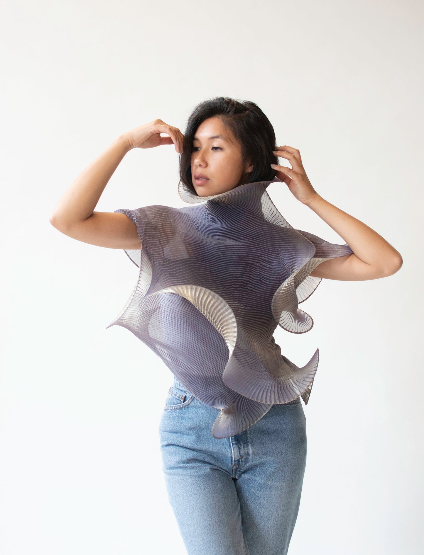 Iridescent Pleated Scarf | Jo Buckler