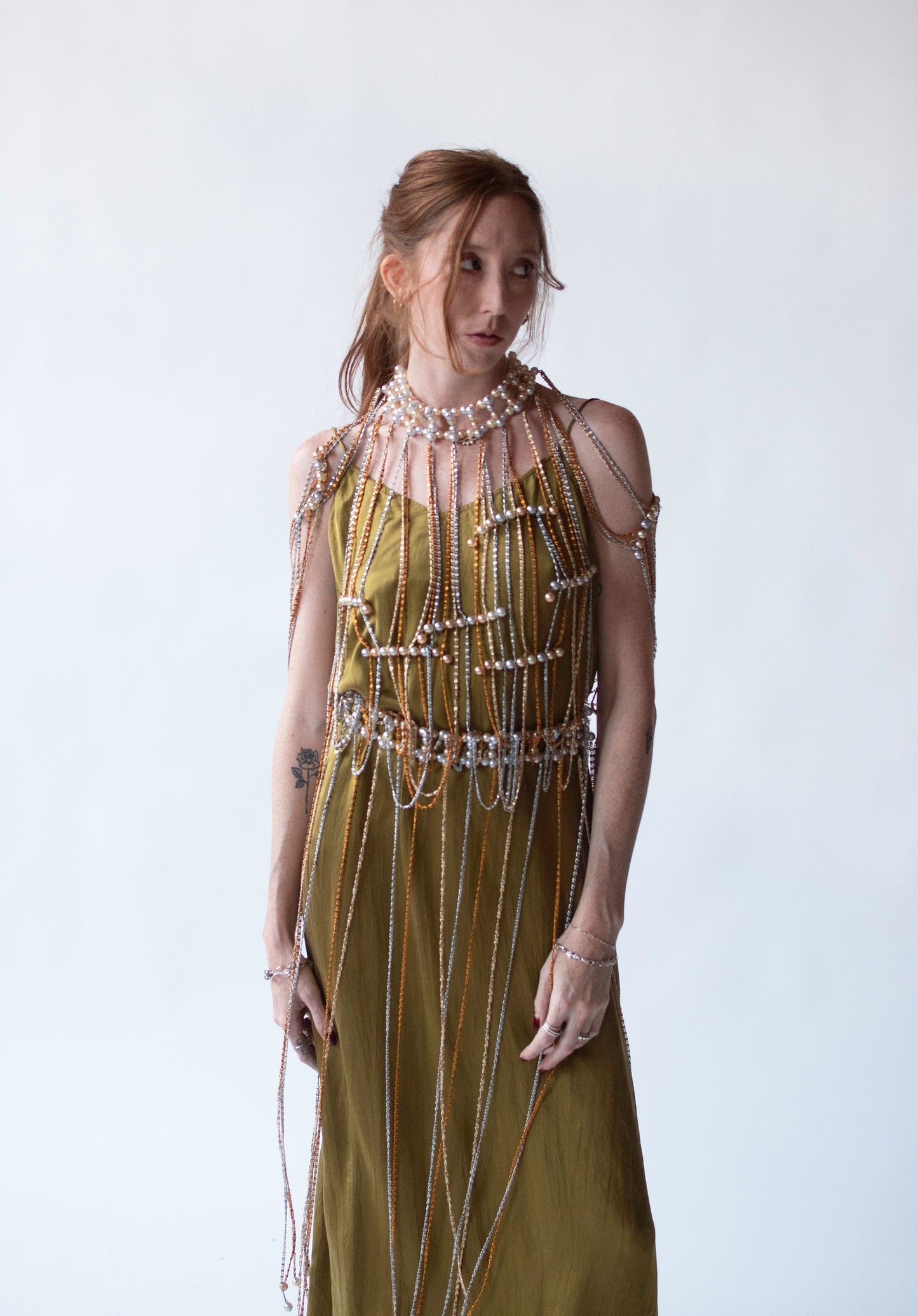 1970s Pearl & Chain Top | Loris Azzaro