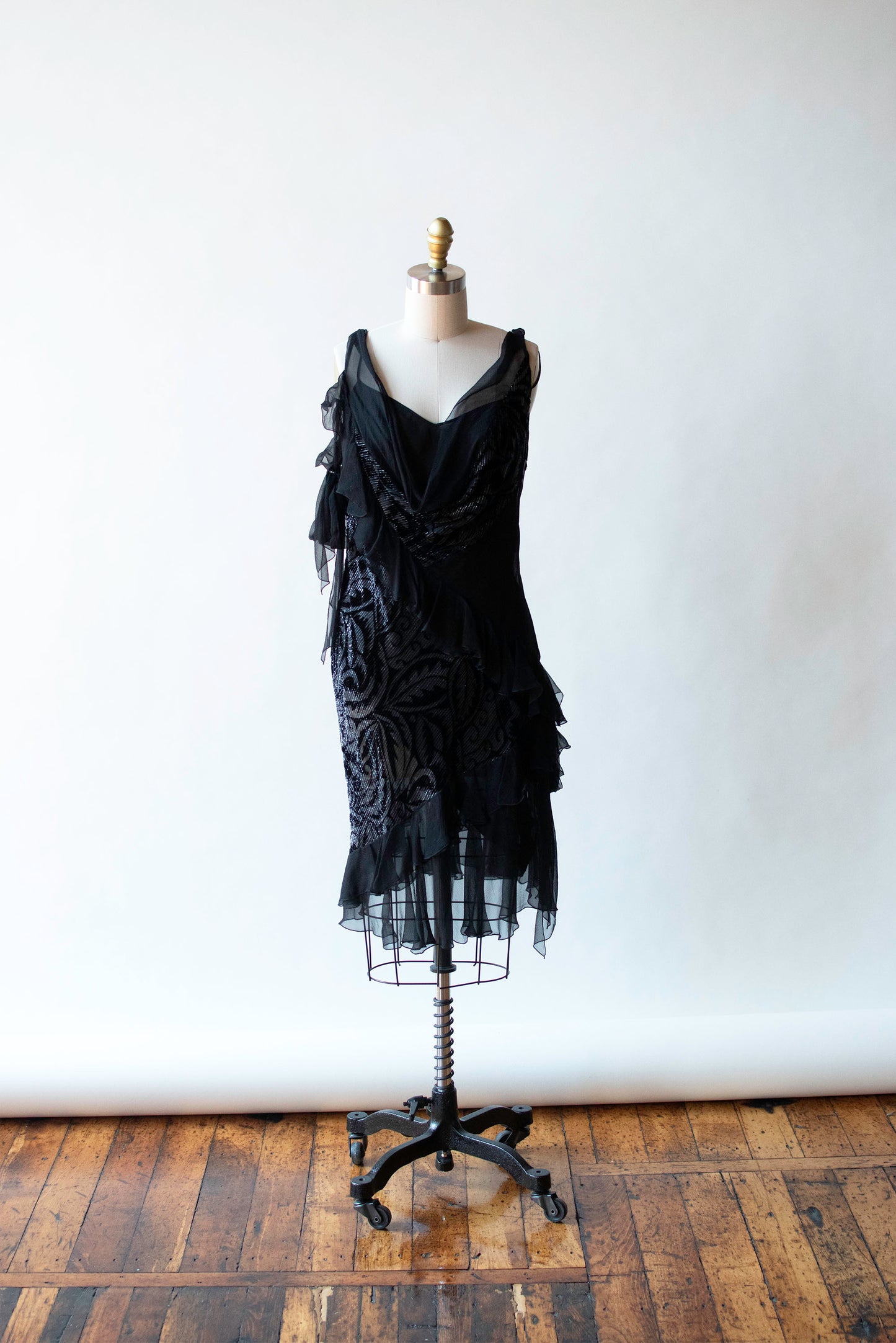 Black Chiffon Dress | John Galliano
