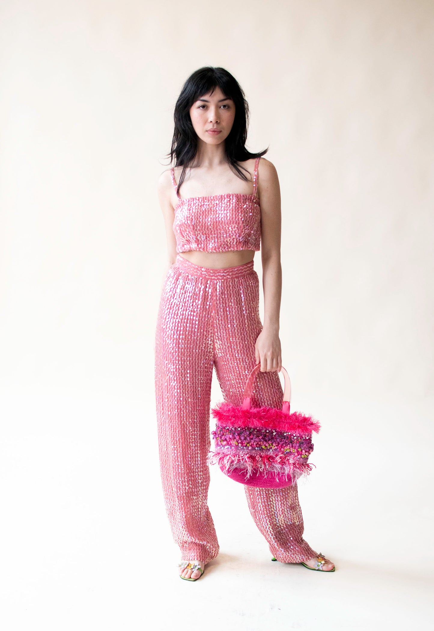 1970s Sequin Pants Set
