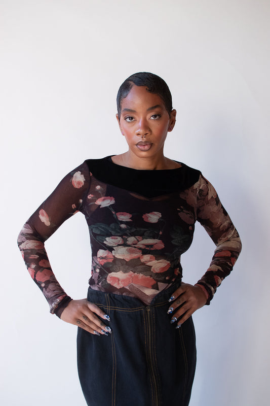 Floral Print Top | Fuzzi