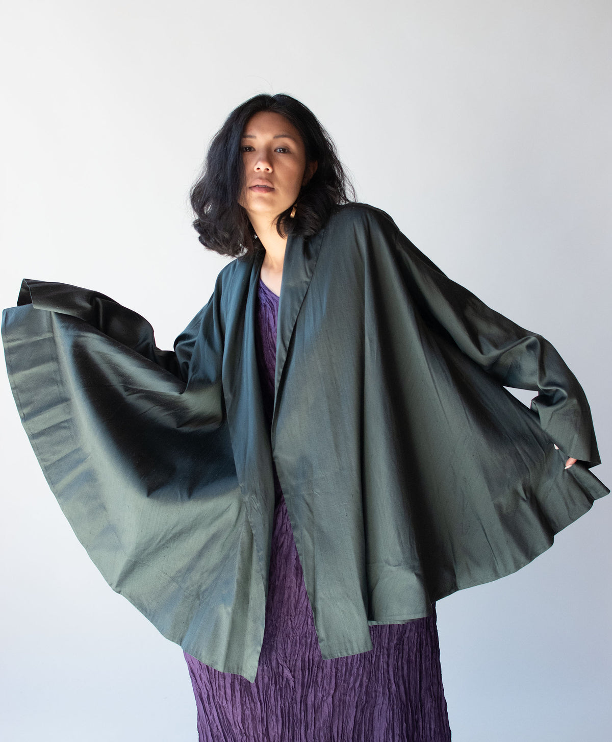 Slate Silk Coat | Romeo Gigli SS 1990