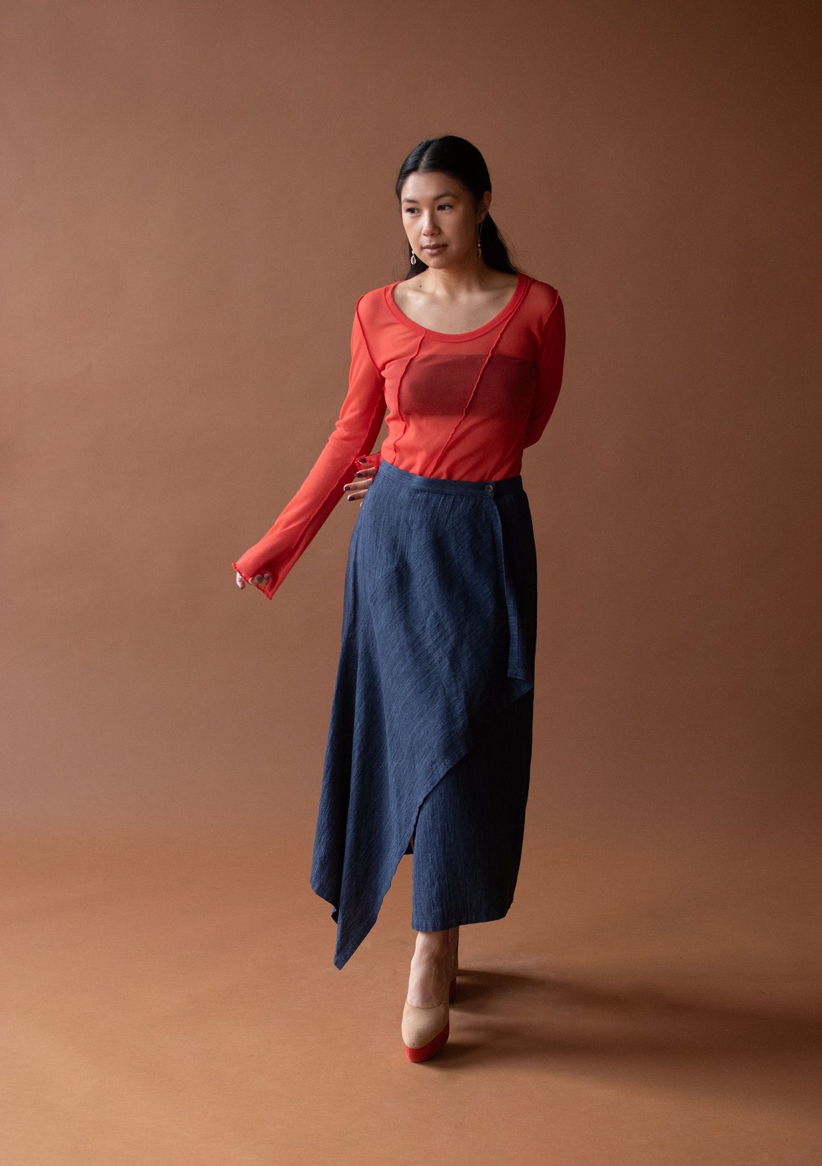 1990s Indigo Skirt | Issey Miyake