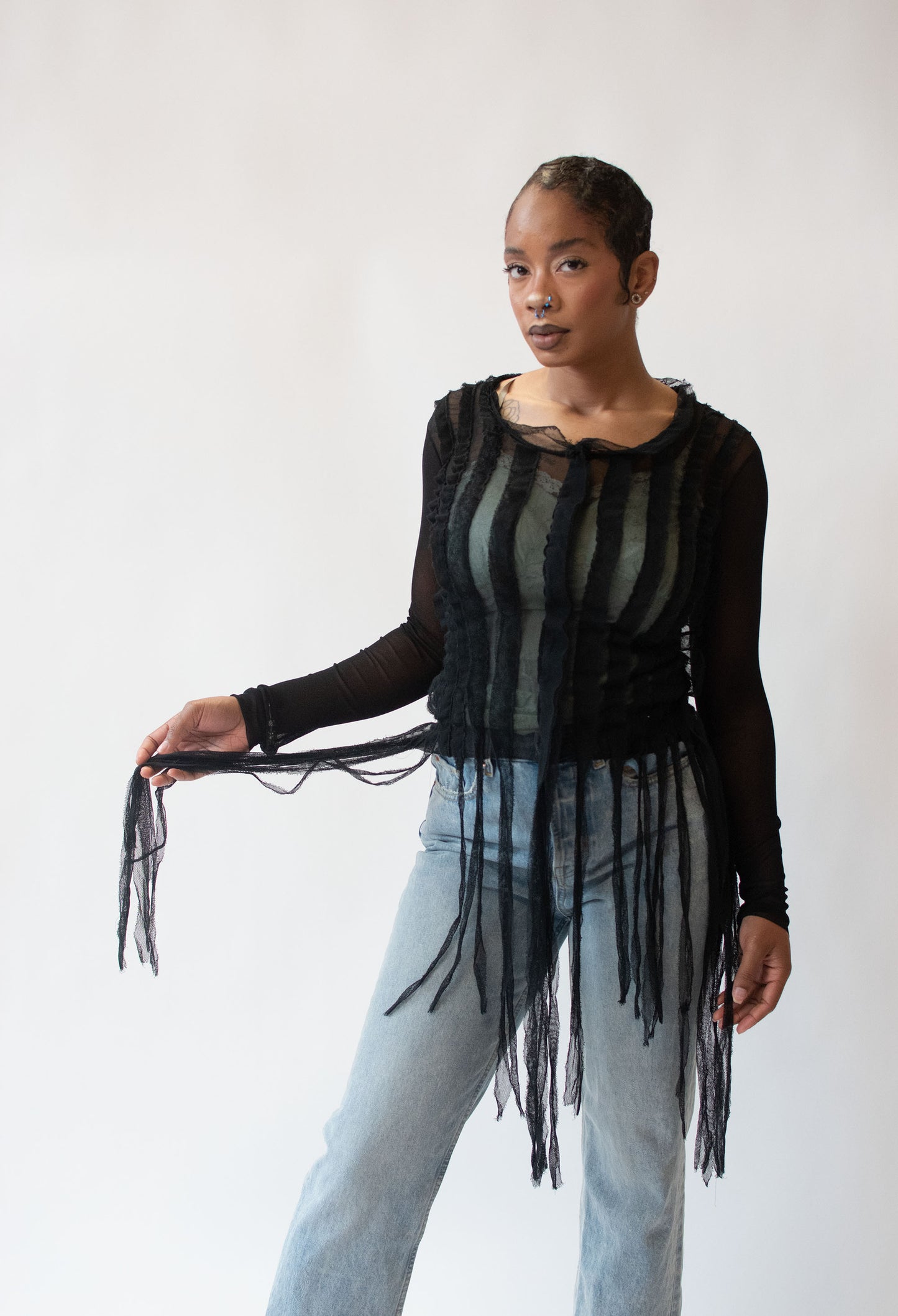Black Mesh Shirt | Jean Paul Gaultier