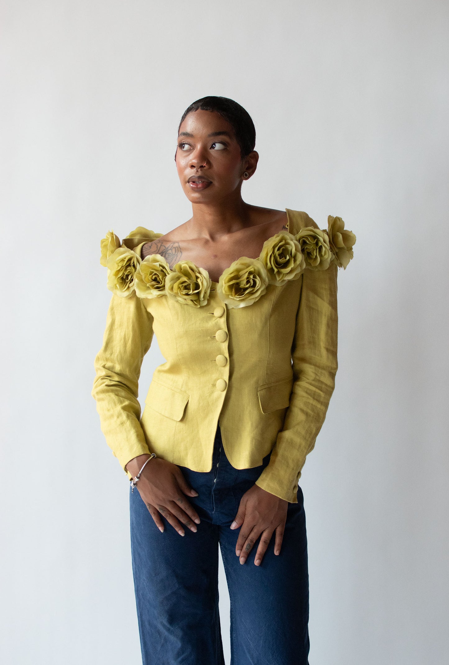 Chartreuse Linen Jacket