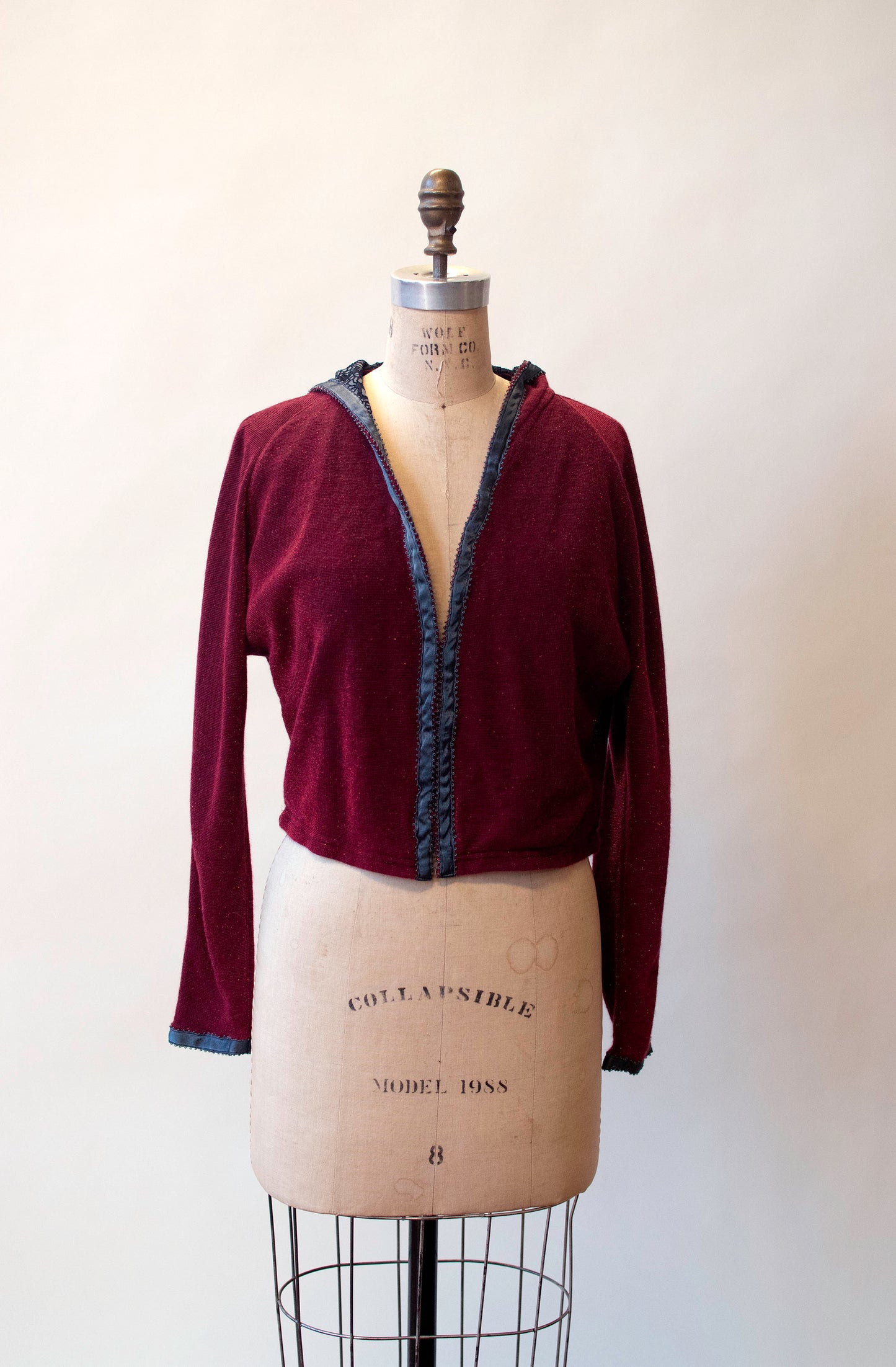 Red Hooded Sparkle Cardigan | Voyage Invest in the Original