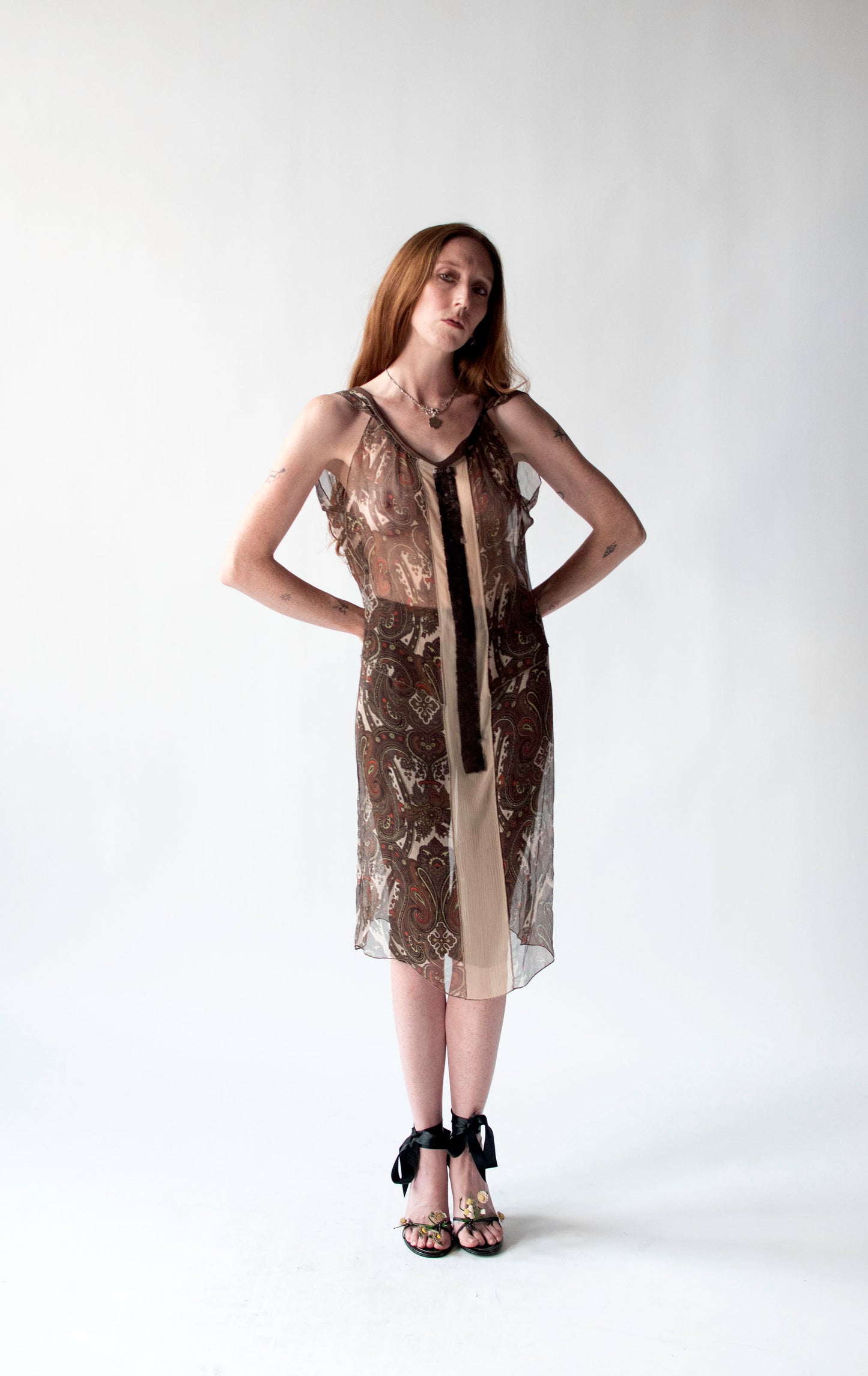 Paisley Chiffon Dress | Rozae Nichols