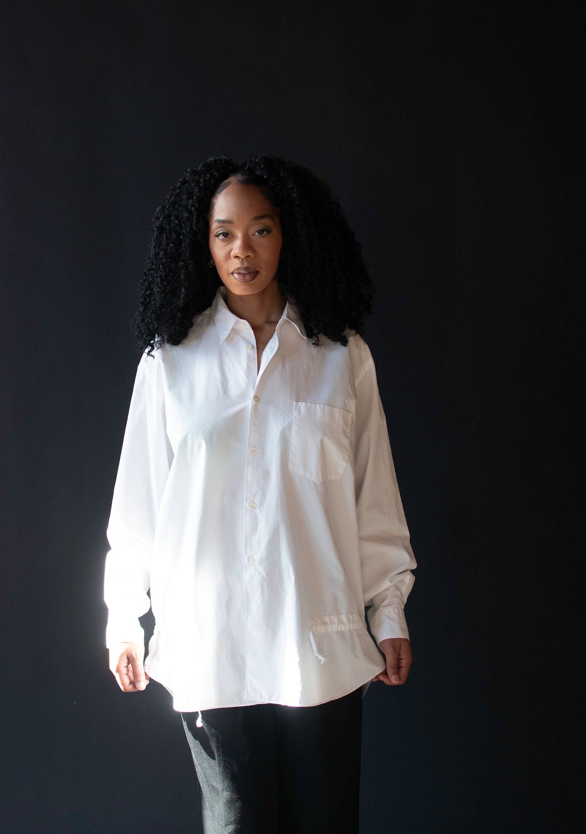White Shirt w/ Drawstrings | Comme des Garcons