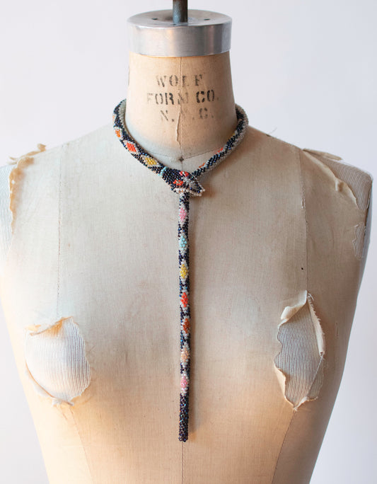 Bead Crochet Snake | Oil Slick Multi Color Diamond