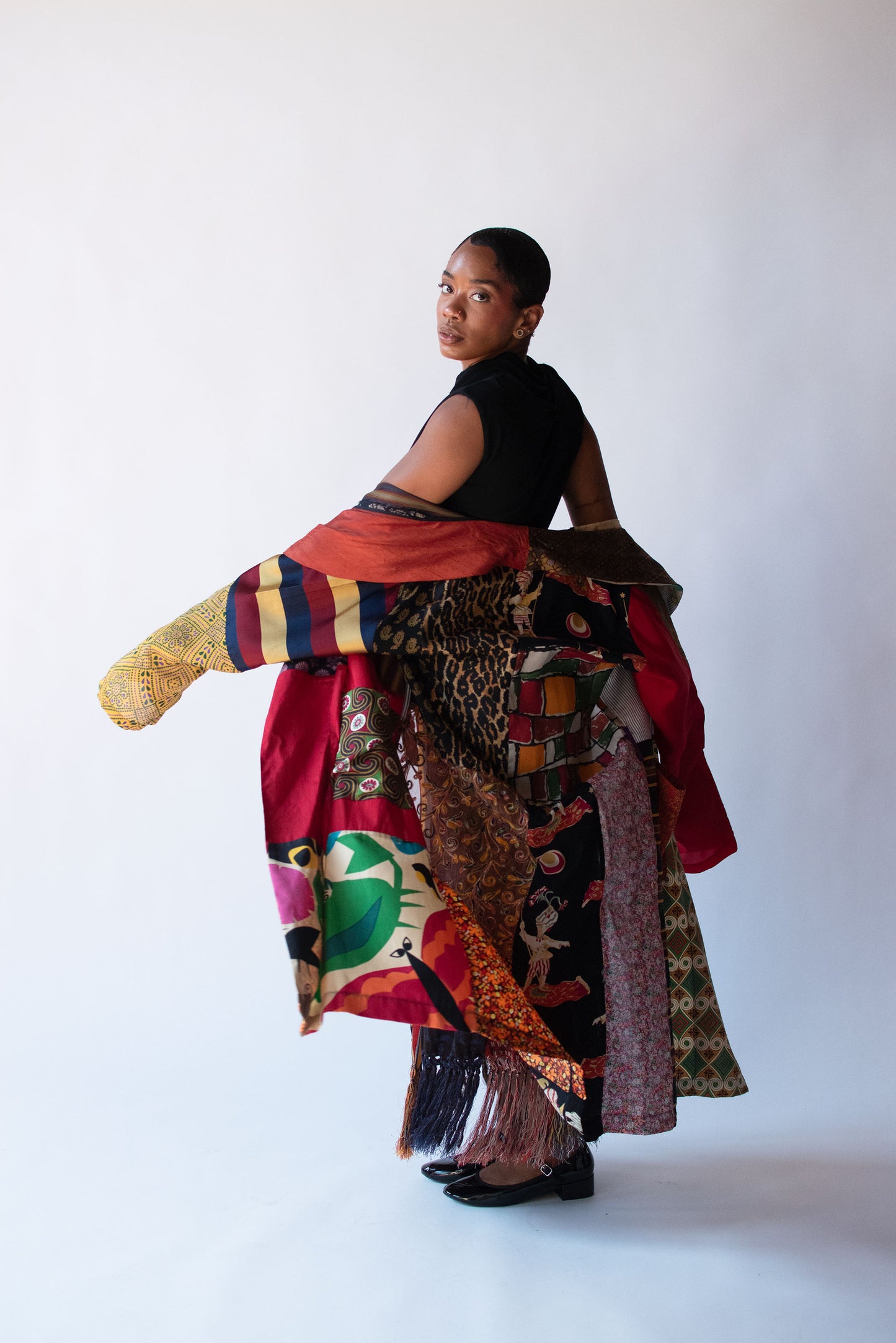 1990s Silk Patchwork Robe | Todd Oldham