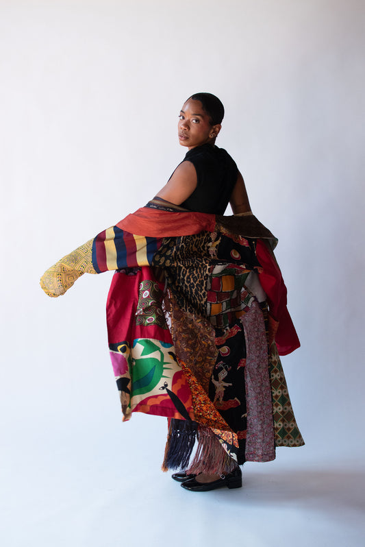 1990s Silk Patchwork Robe | Todd Oldham