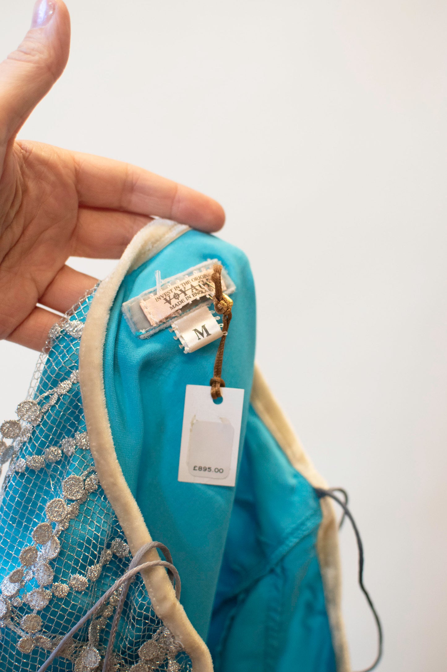 Blue Silk Skirt with Silver Overlay | Voyage Invest in the Original