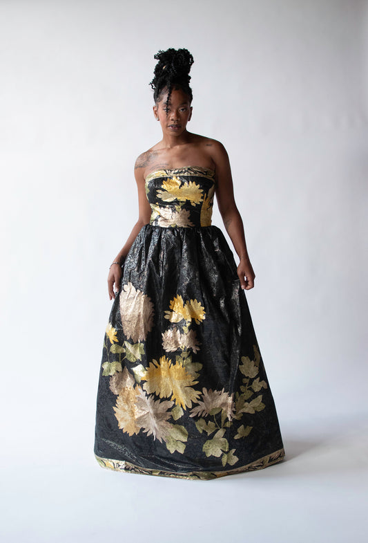 1980s Lame Gown | Leonard Paris