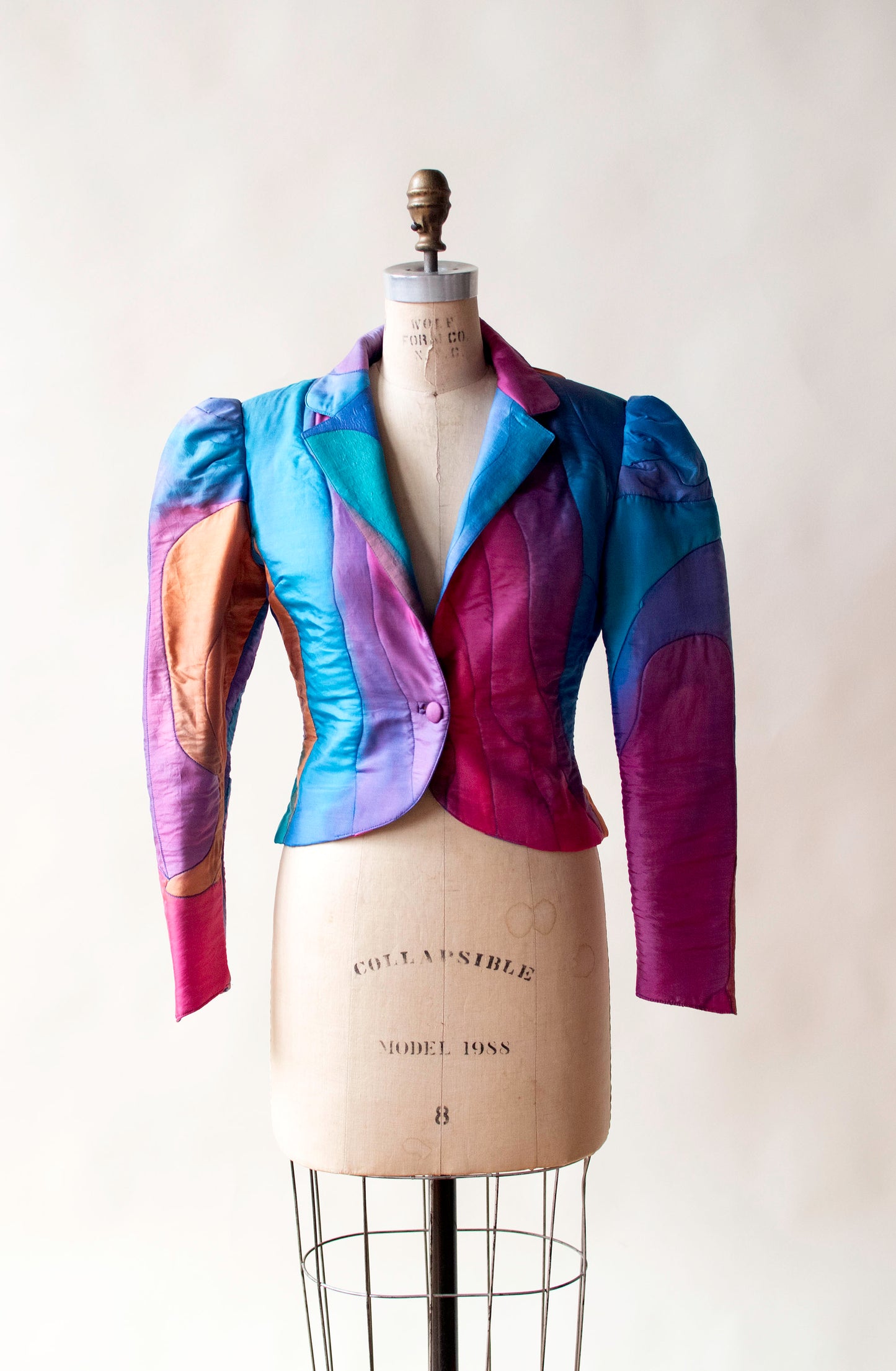 Rainbow Quilted Silk Jacket | Iza Sant' Anna