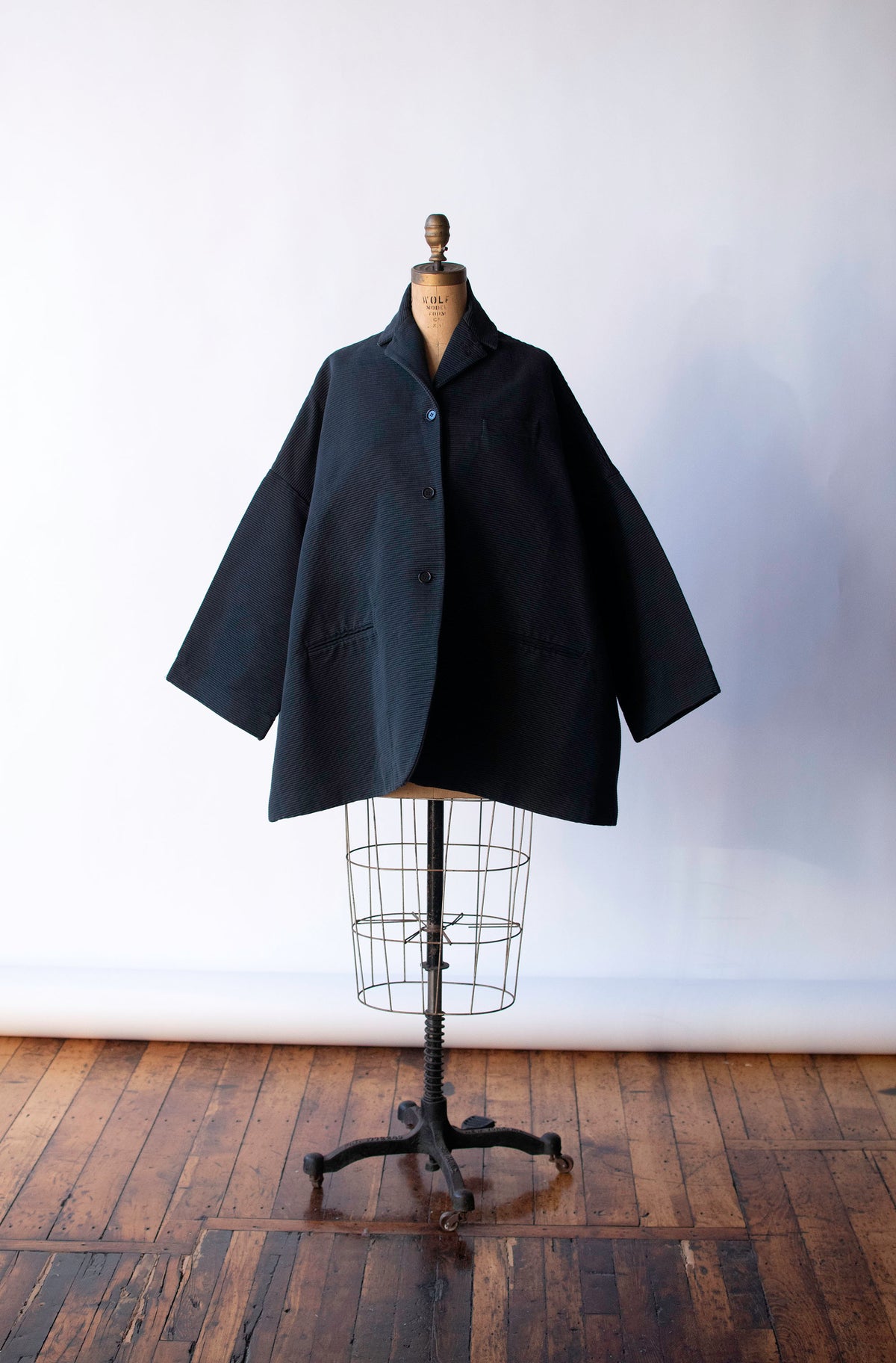 Sculptural Slate Gray Coat | Romeo Gigli FW 1991