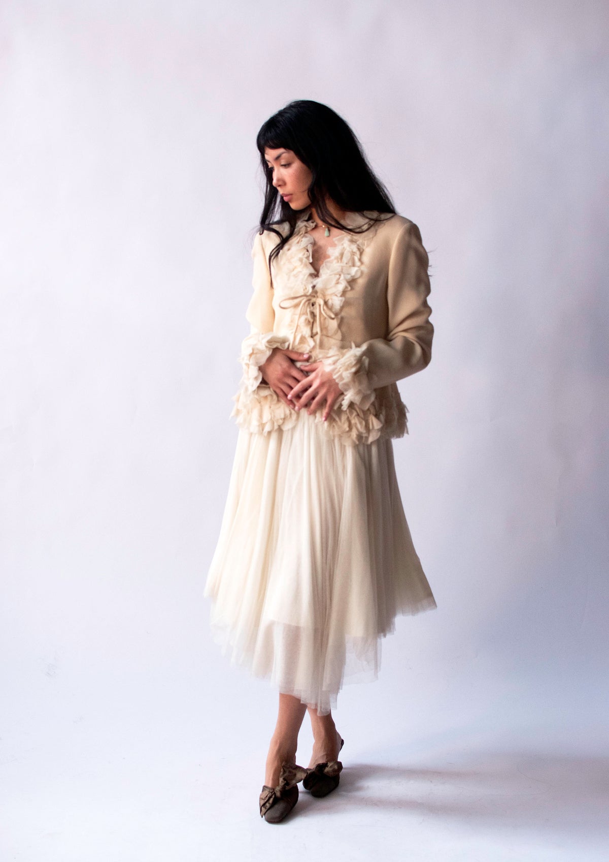 Cream Tulle Skirt | Moschino