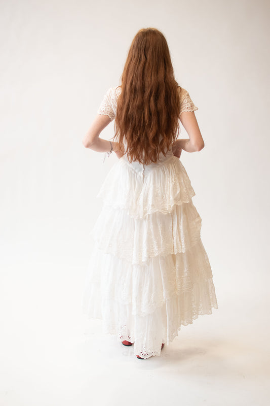 1950s Eyelet Wedding Dress