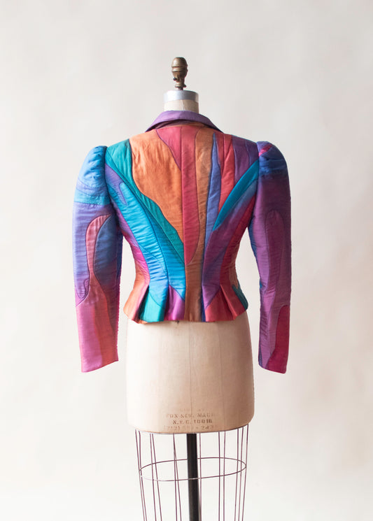 Rainbow Quilted Silk Jacket | Iza Sant' Anna
