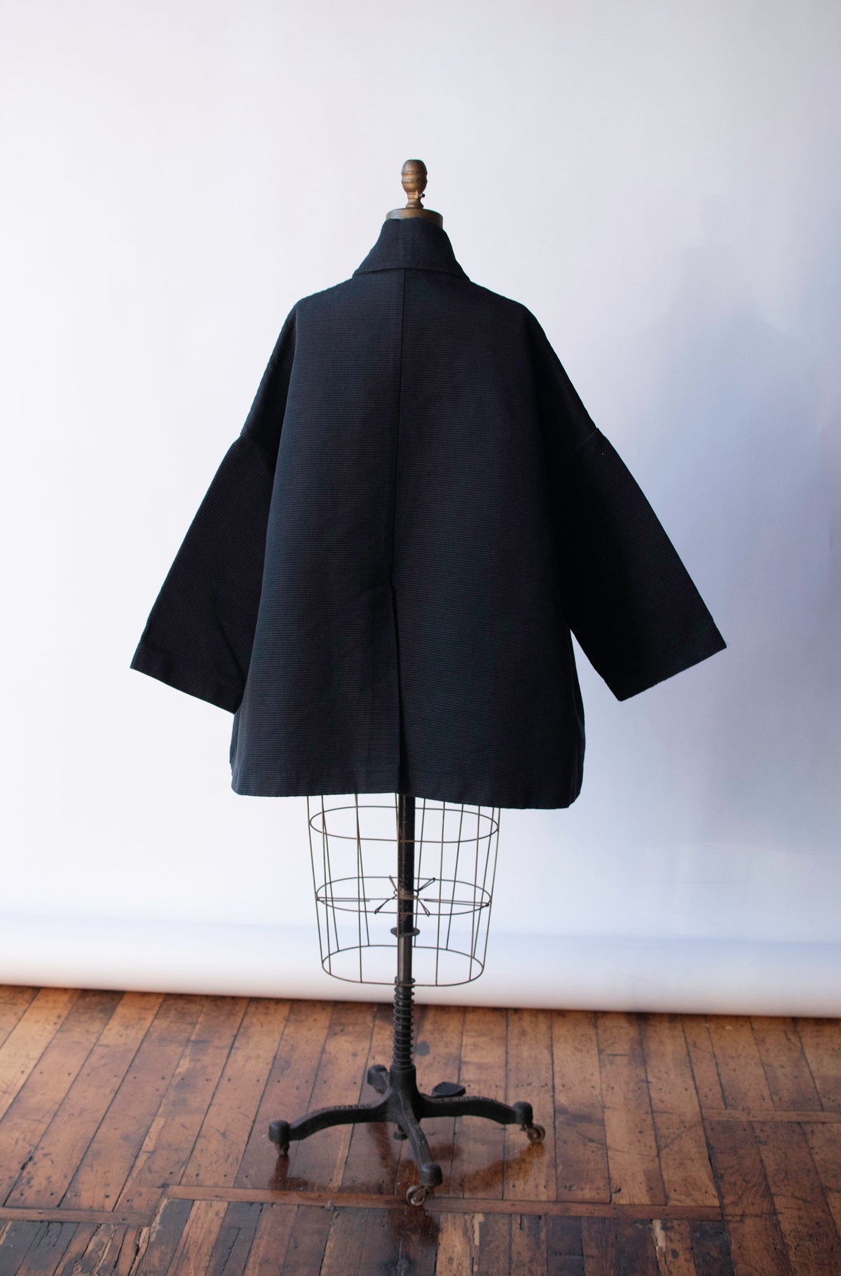 Sculptural Slate Gray Coat | Romeo Gigli FW 1991
