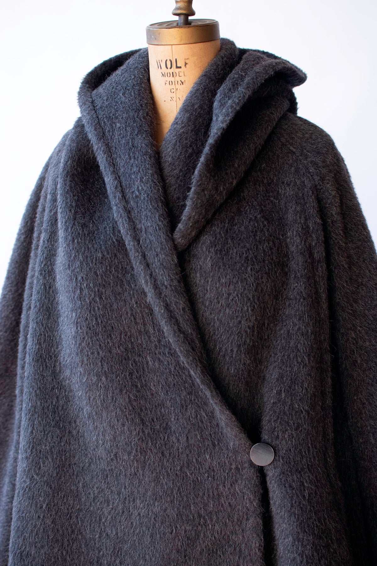 Gray Mohair Coat | Donna Karan