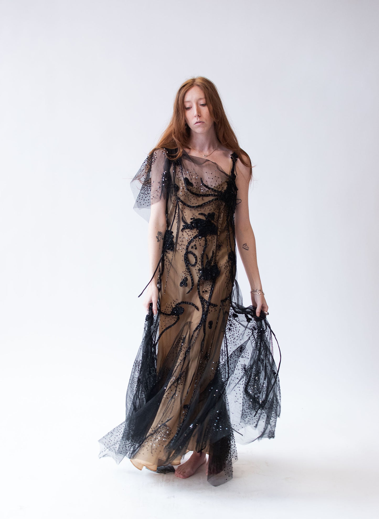 Black Mesh Gown | Bellville Sassoon