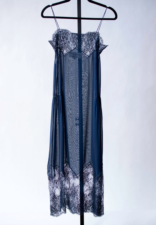 Navy Slip Dress | Anna Molinari