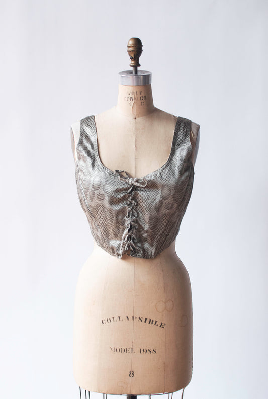 Snakeskin Print Corset | Versus Gianni Versace