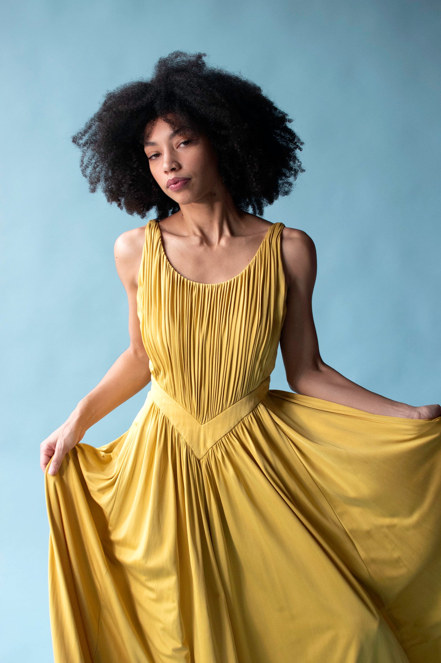 1970s draped Jersey Dress