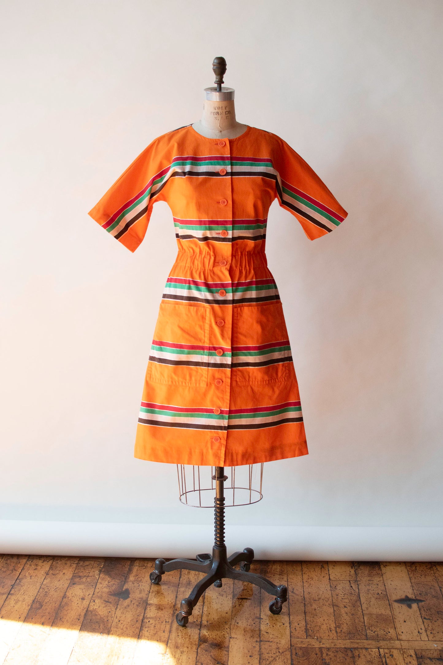 Orange Striped Dress | Marimekko 1974