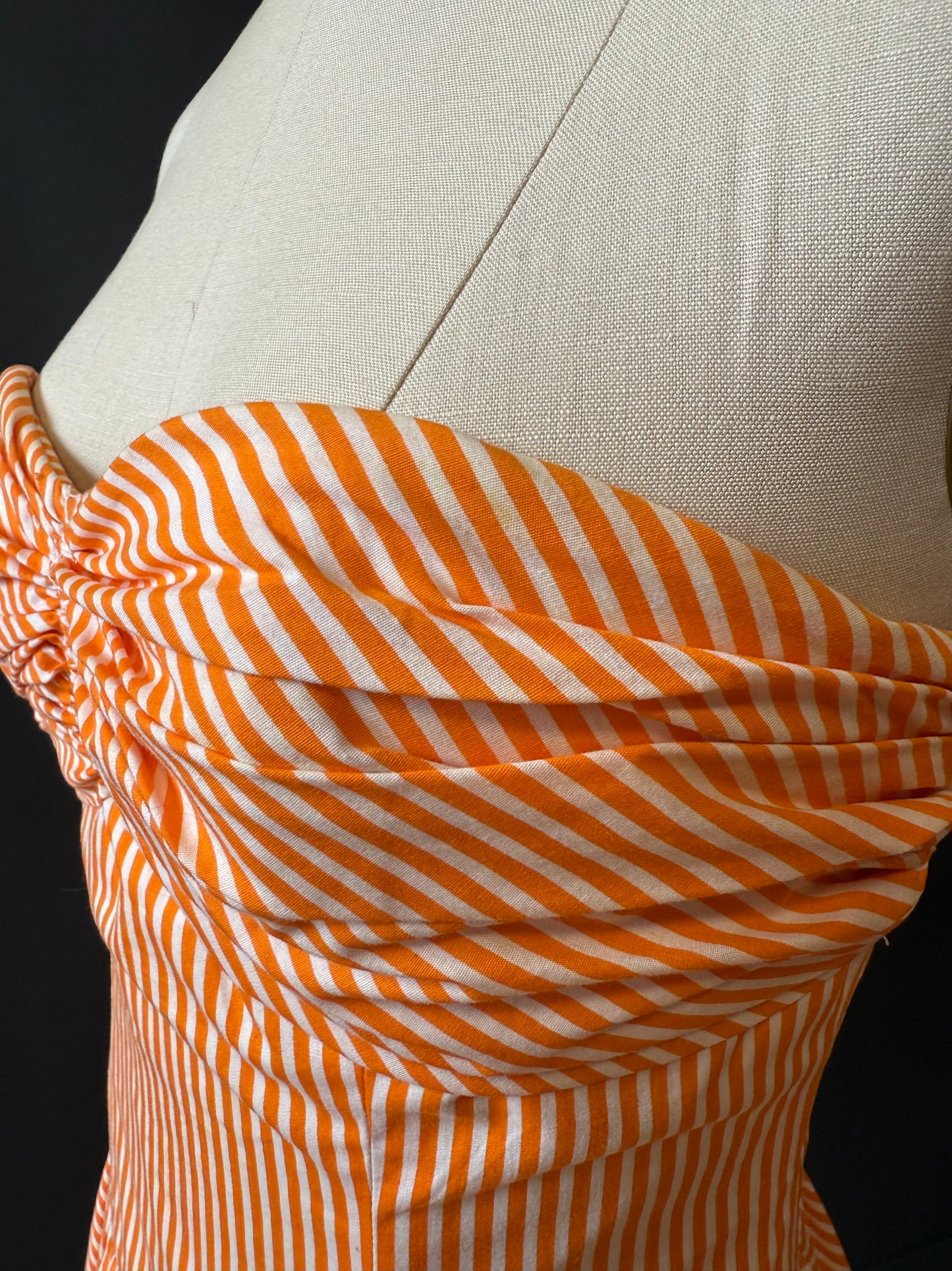 Strapless Striped Sundress | Albert Nipon